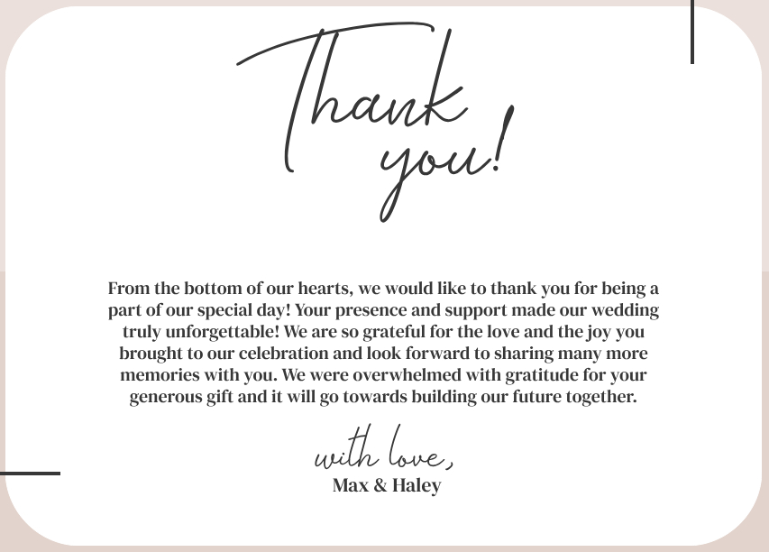 Thank You Card Back